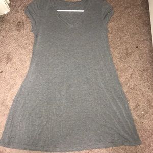 Grey Cross Neck Dress